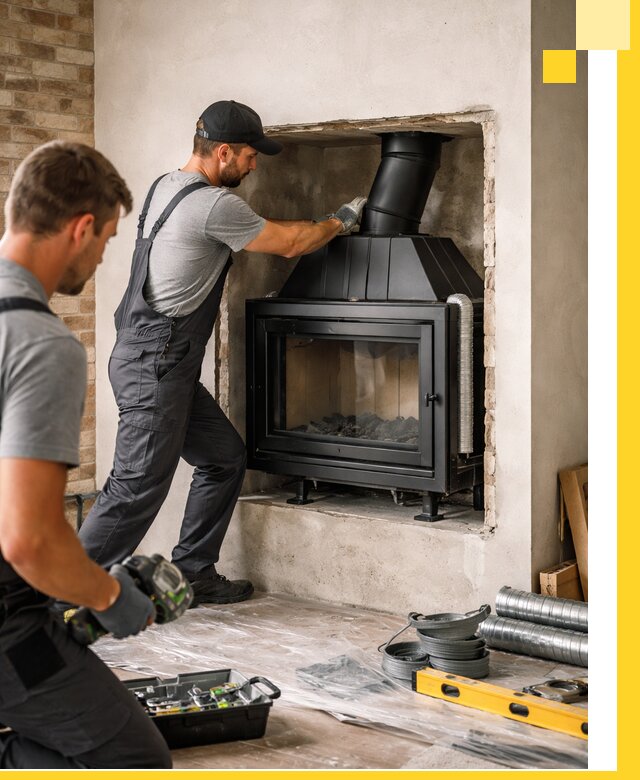 Установка каминных топок в Лабинске: монтаж, подключение