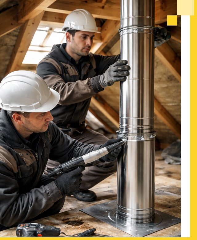 Монтаж дымоходов для каминов в Лабинске с гарантией качества