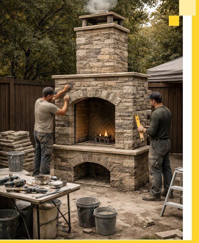 Проектирование и установка уличных каминов в Лабинске