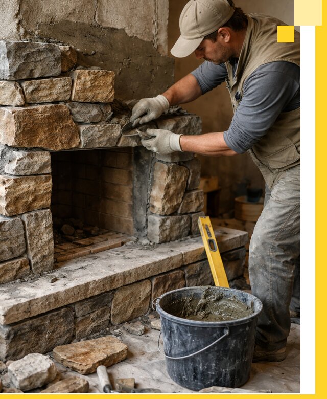 Изготовление и установка каменных каминов под ключ в Лабинске