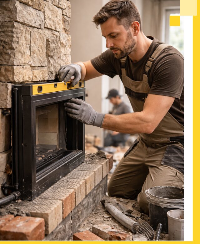 Дровяные камины под ключ в Лабинске: монтаж, обустройство