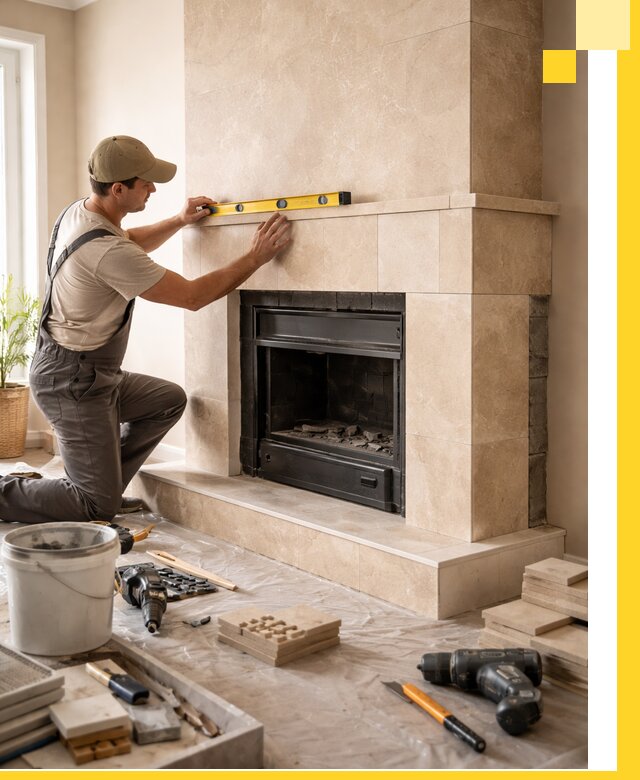 Установка и монтаж каминов в частном доме под ключ в Лабинске