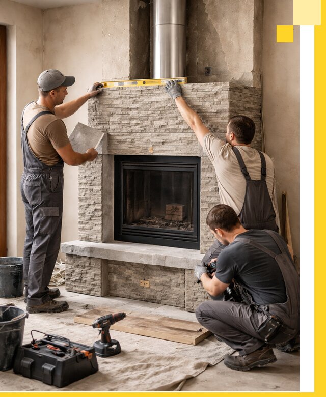 Профессиональный монтаж каминов под ключ в Лабинске для дома