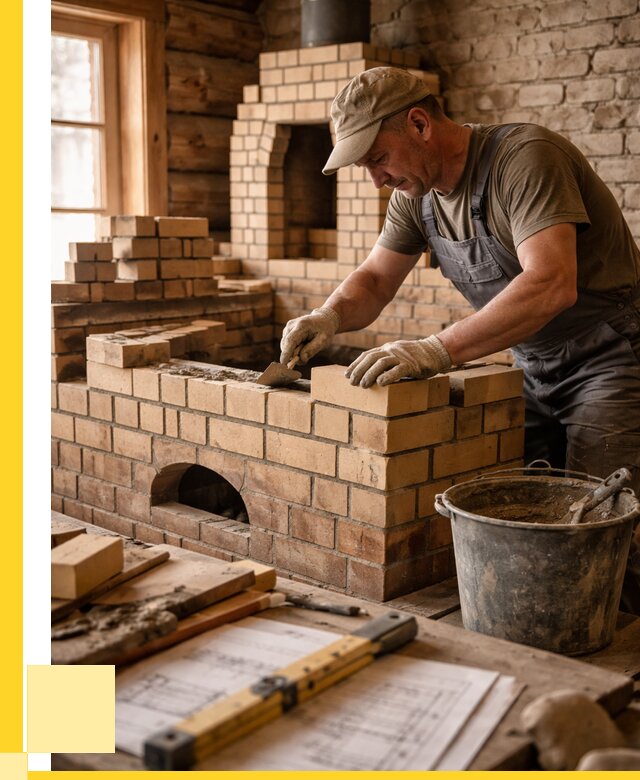 Кладка печей из кирпича в Лабинске цены от 32172 р. - ЭриданЛбк