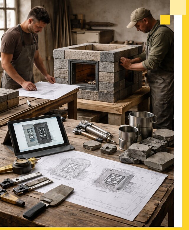 Разработка проектов печей с согласованием и монтажом в Лабинске