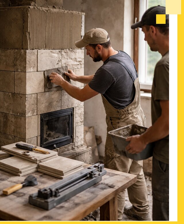 Профессиональная облицовка печей в Лабинске: керамика и камень