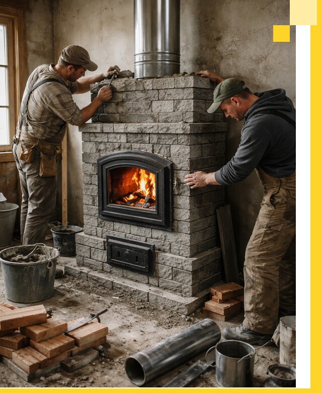 Производство, поставка и монтаж дровяных печей в Лабинске