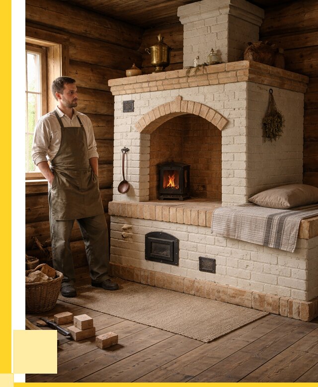 Русские печи с лежанкой под ключ в Лабинске от 160860 р. ЭриданЛбк