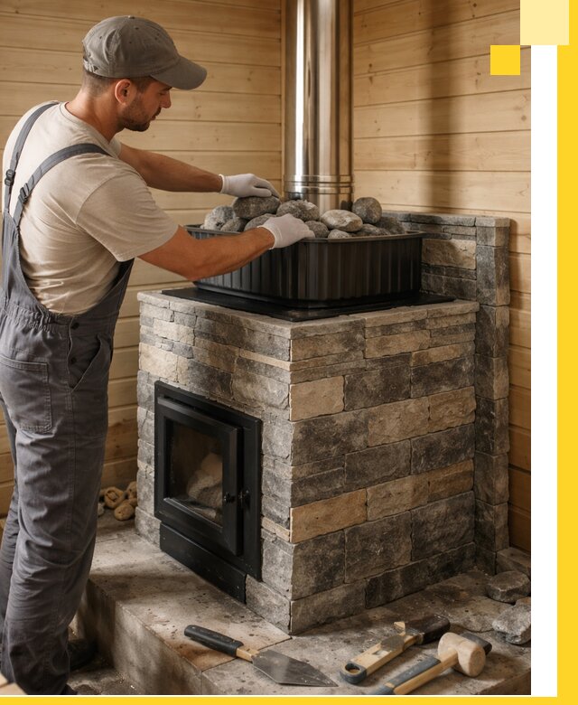 Печи для парной в Лабинске, производство, монтаж и обслуживание