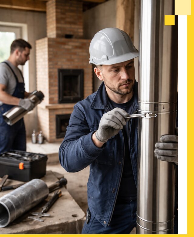 Профессиональный монтаж дымоходов для печей в Лабинске