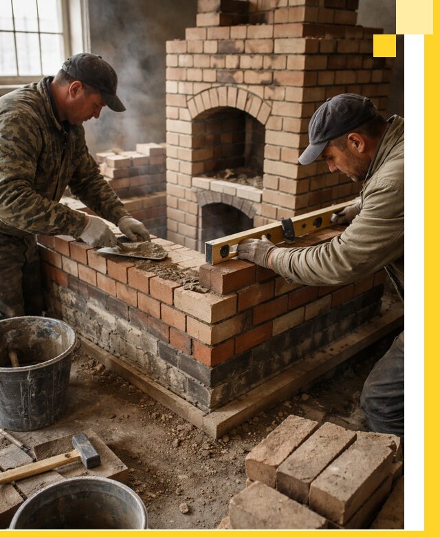 Изготовление и монтаж печей и каминов из кирпича в Лабинске