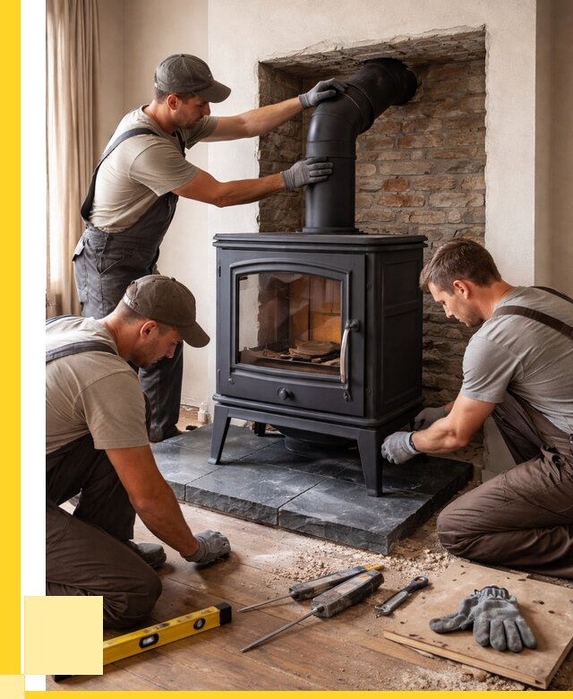 Монтаж печи камина в частном доме в Лабинске от 26810 р. | ЭриданЛбк