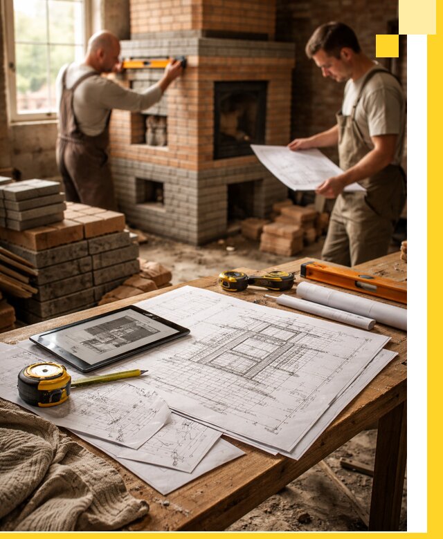 Проекты печей и каминов с индивидуальным дизайном в Лабинске