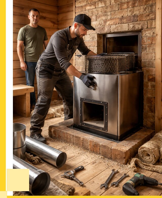 Монтаж банных печей под ключ в Лабинске от 19303 р., ЭриданЛбк