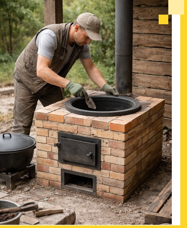 Изготовление и установка печей для казана в Лабинске под ключ