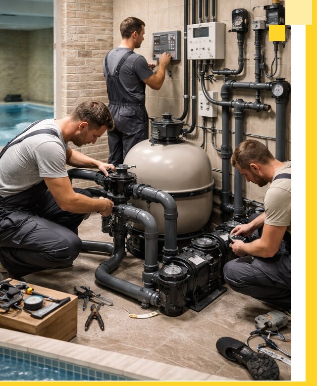 Комплексное оборудование для бассейнов под ключ в Лабинске