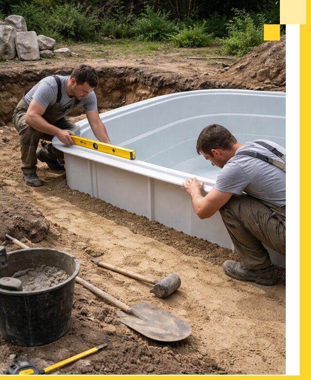 Производство и установка пластиковых бассейнов в Лабинске под ключ