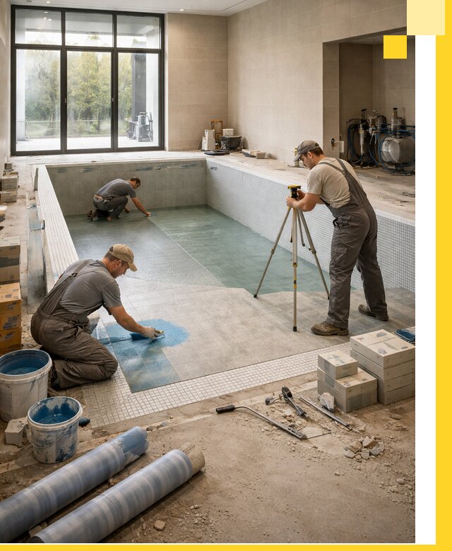 Проект и строительство закрытых бассейнов в Лабинске под ключ