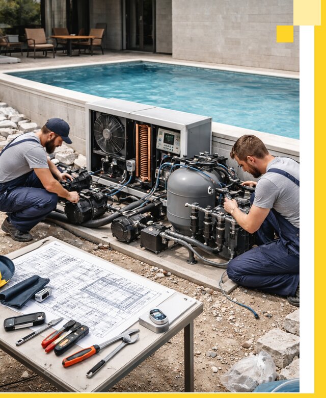 Проектирование и монтаж бассейнов с подогревом в Лабинске