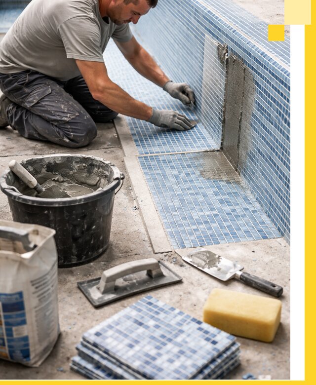 Укладка и ремонт мозаики для бассейнов под ключ в Лабинске