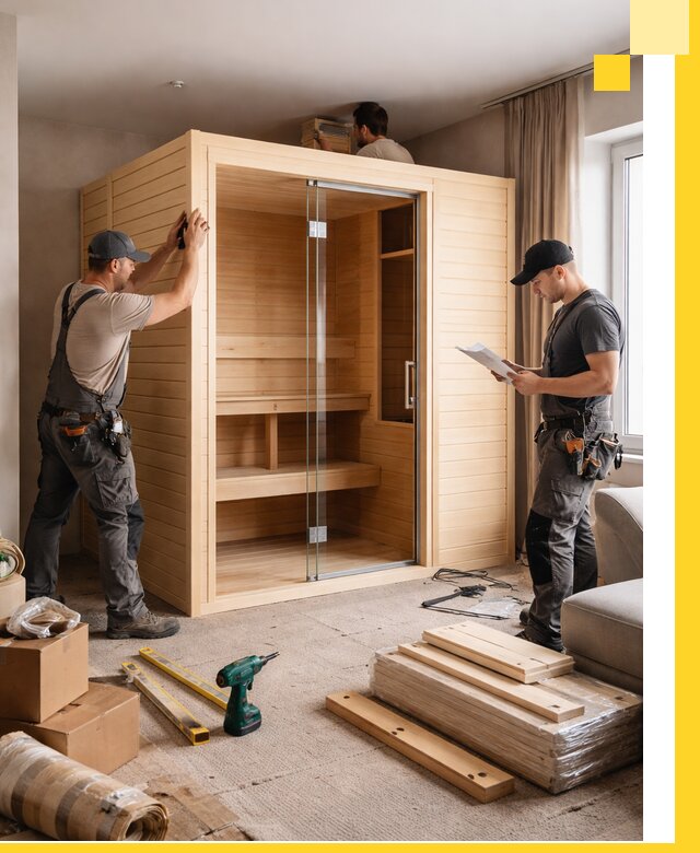 Установка и благоустройство саун в квартире в Лабинске