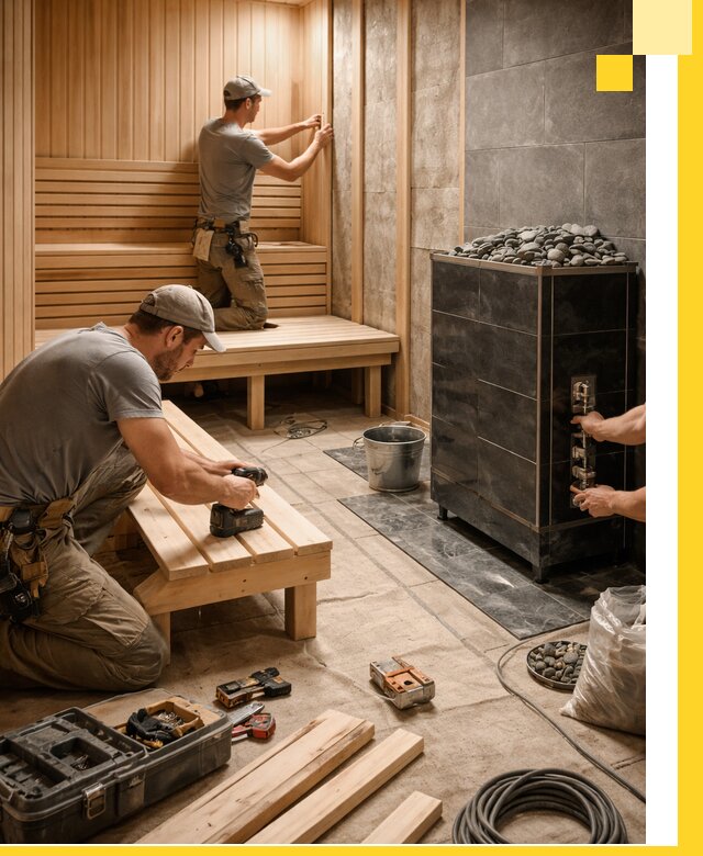 Дизайн и строительство интерьерных саун под ключ в Лабинске