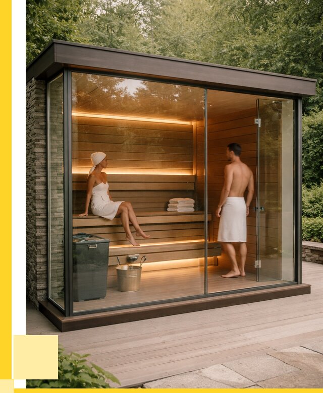 Сауна стеклянная и двери для сауны в Лабинске от 268100 р. | ЭриданЛбк