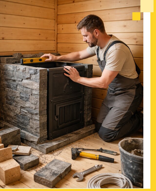 Производство и установка печей для саун под ключ в Лабинске