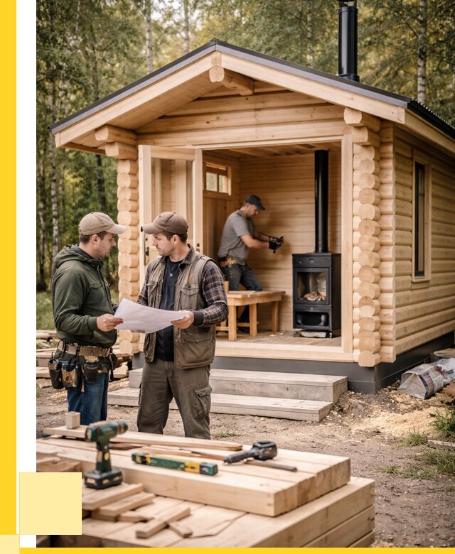 Монтаж бань под ключ в Лабинске — от 214480 р. | ЭриданЛбк