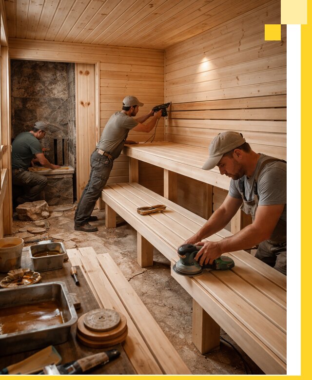 Профессиональная отделка бань в Лабинске под ключ, с гарантией