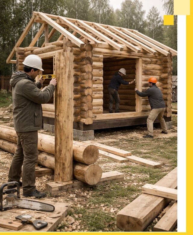 Строительство бань для дачи под ключ в Лабинске с доставкой и монтажом