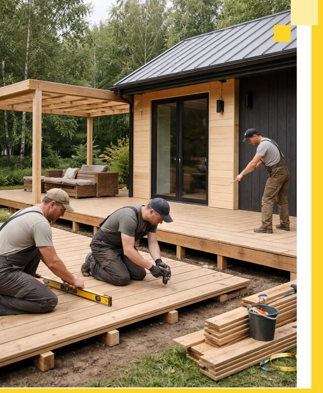 Строительство бань с террасой и бассейном под ключ в Лабинске