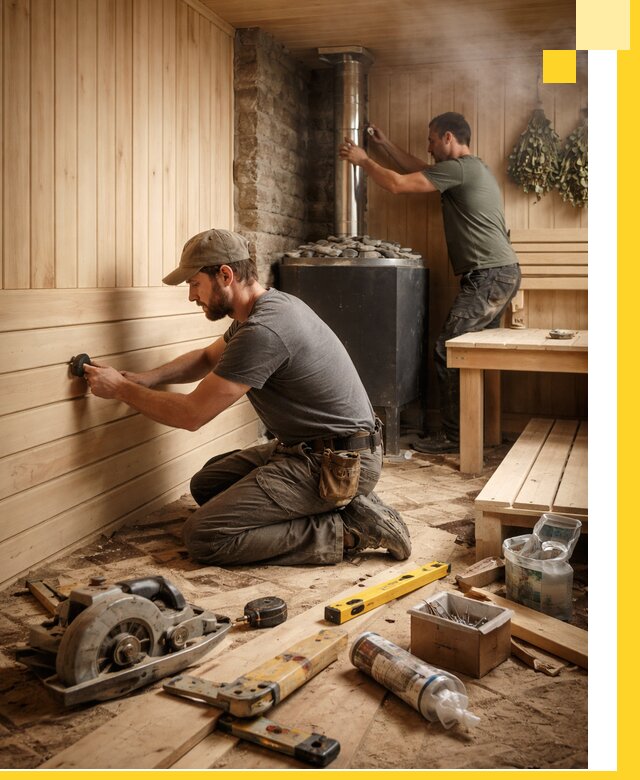 Полное строительство и оснащение парных под ключ в Лабинске