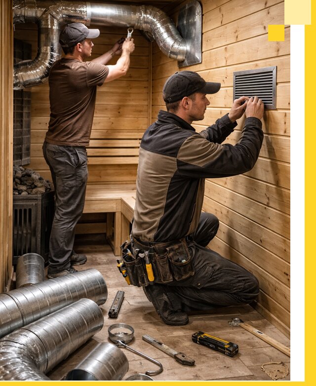 Проектирование и монтаж вентиляции бани в Лабинске под ключ