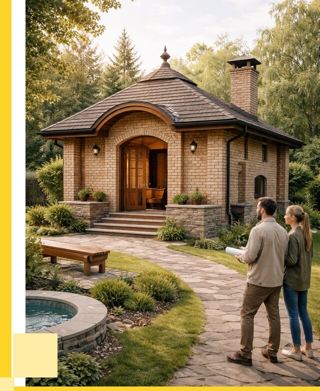 Проект кирпичной бани в Лабинске от 32172 р. | ЭриданЛбк