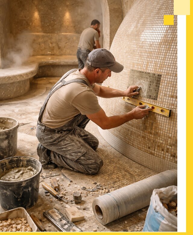 Хамам под ключ в Лабинске: проектирование, строительство, отделка