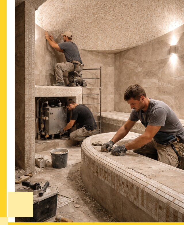 Монтаж хамамов под ключ в Лабинске от 268100 р. ЭриданЛбк