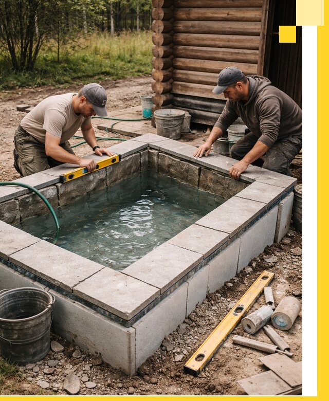 Изготовление и установка холодных купелей под ключ в Лабинске